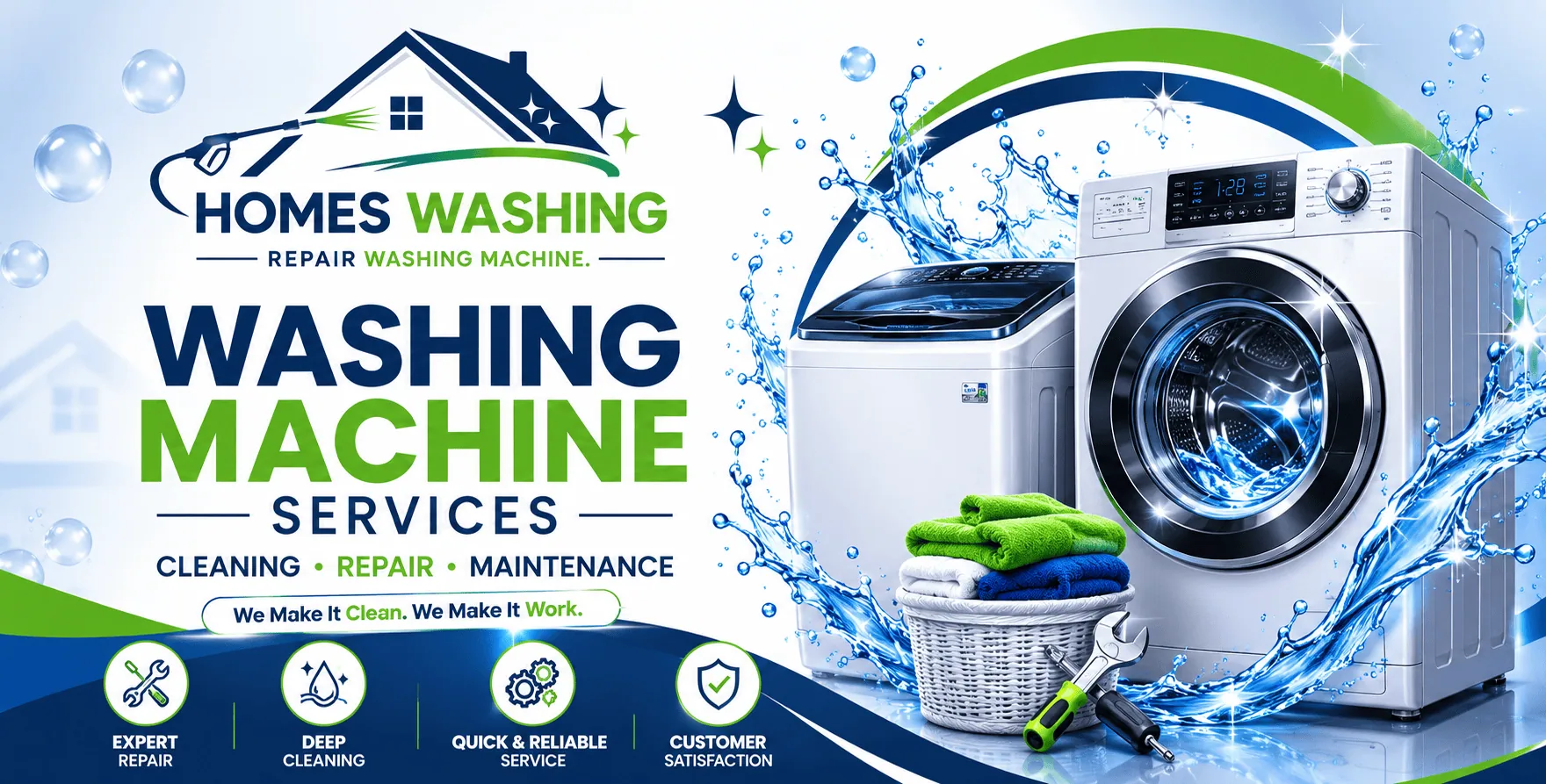 Homes Washing Banner image