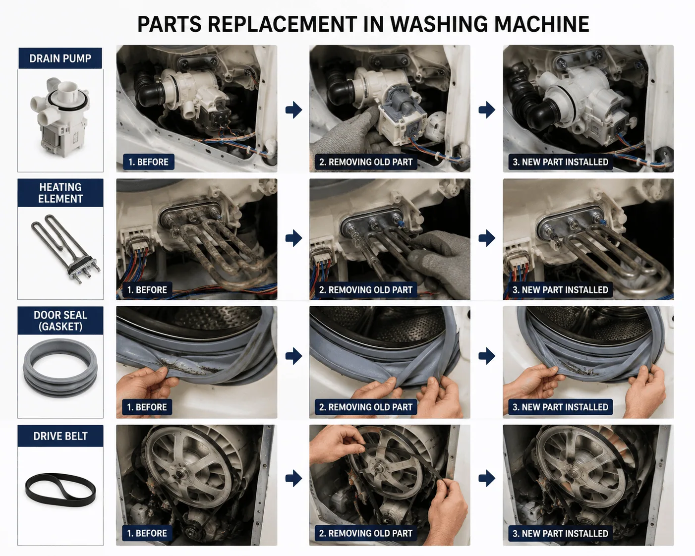 Parts Replacement- Homes Washing